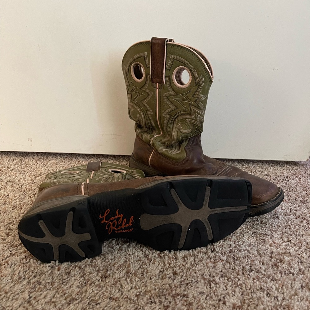 Lady Rebel by Durango Women's Army Green Western Boot